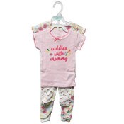 Wholesale - 4pc FLORAL SHORT SLEEVE SLEEPWEAR SET C/P 36, UPC: 191655259148